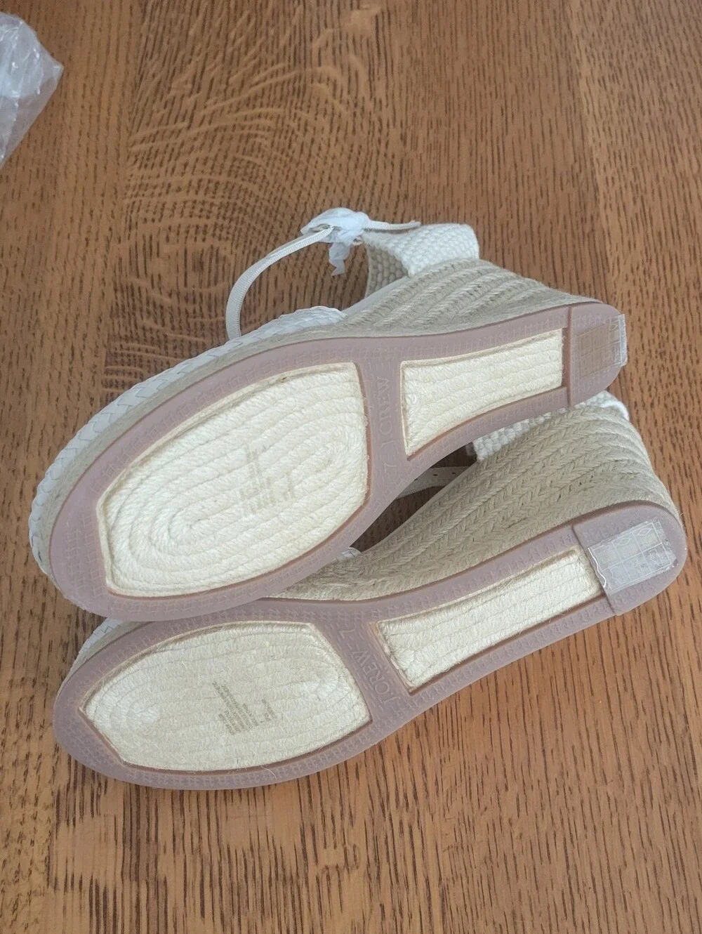 J. Crew Factory Seville Crochet Espadrille Wedges - Bleached Sand